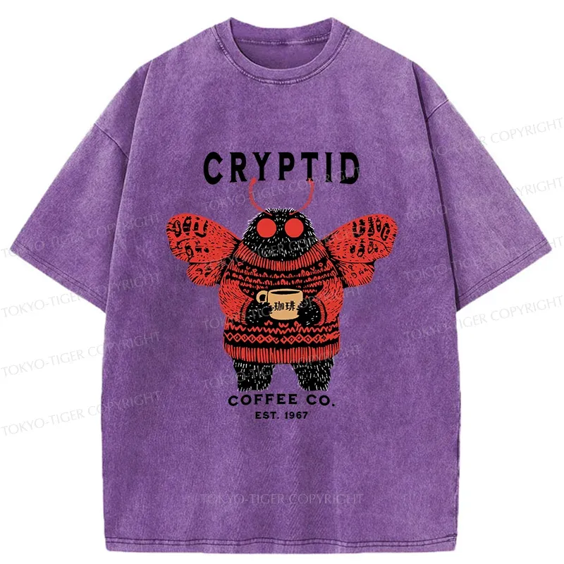 Tokyo-Tiger Mothman Coffee Washed T-Shirt