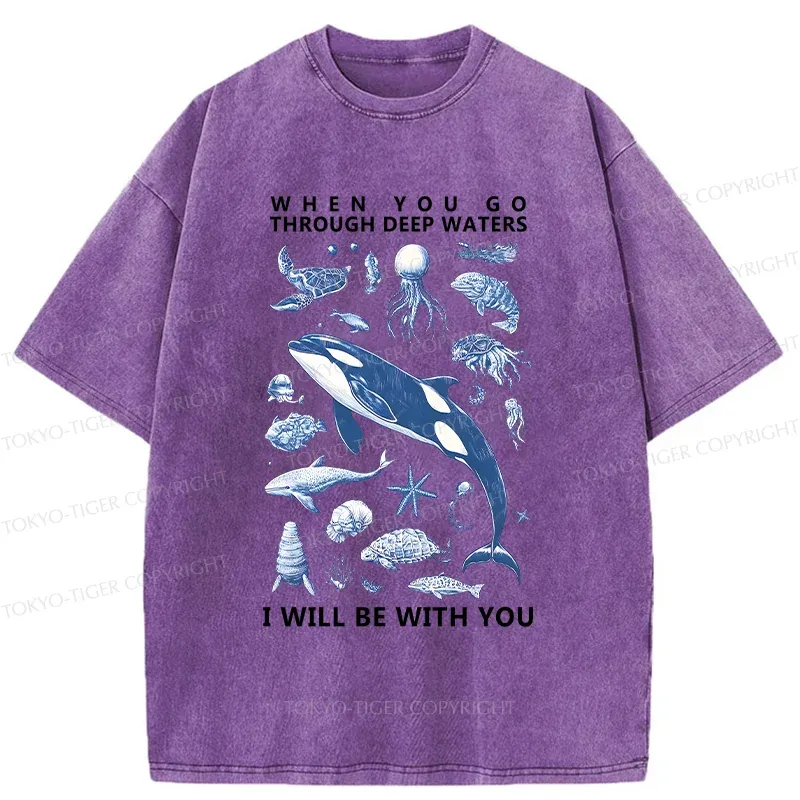 Tokyo-Tiger Deep Sea Creatures Washed T-Shirt