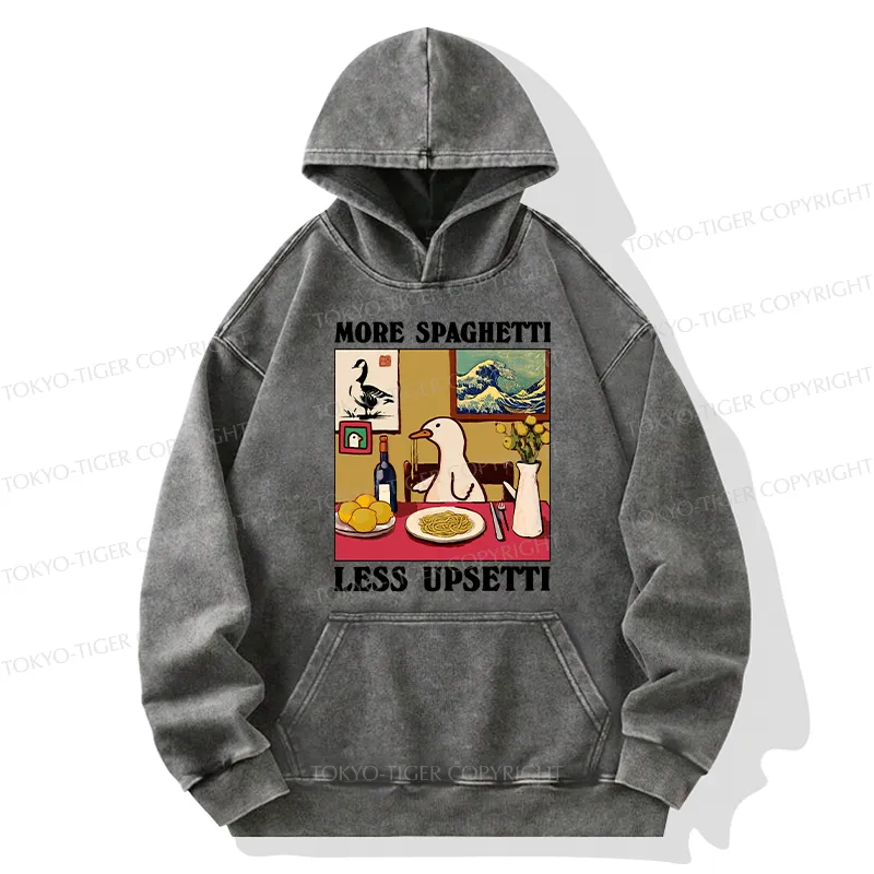 Tokyo-Tiger More Spaghetti Less Upsetti Goose Washed Hoodie