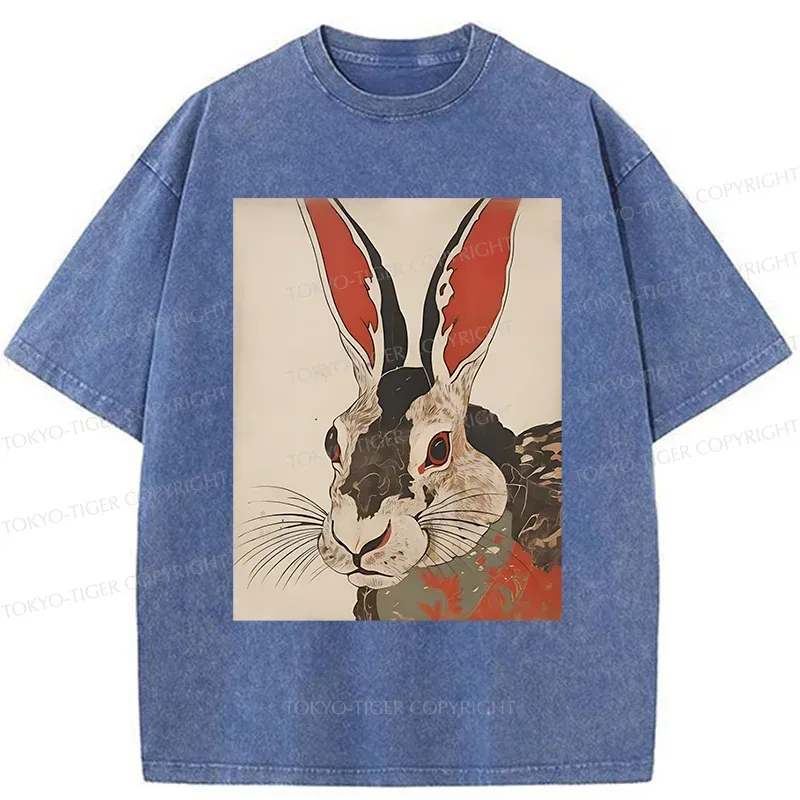 Tokyo-Tiger Vintage Japanese Rabbit Washed T-Shirt