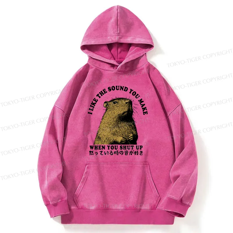 Tokyo-Tiger I Like The Sound Of Silence Washed Hoodie