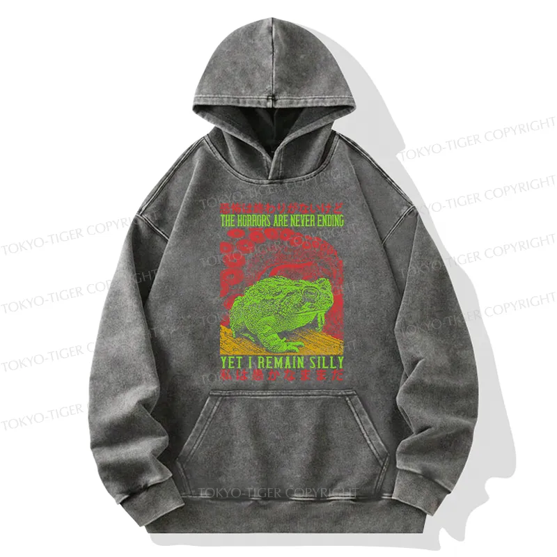 Tokyo-Tiger The Horrors Are Never Ending Japan Washed Hoodie
