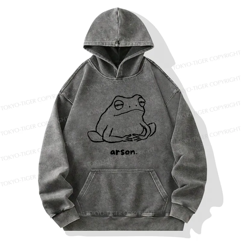 Tokyo-Tiger Japan Arsonist Frog Washed Hoodie