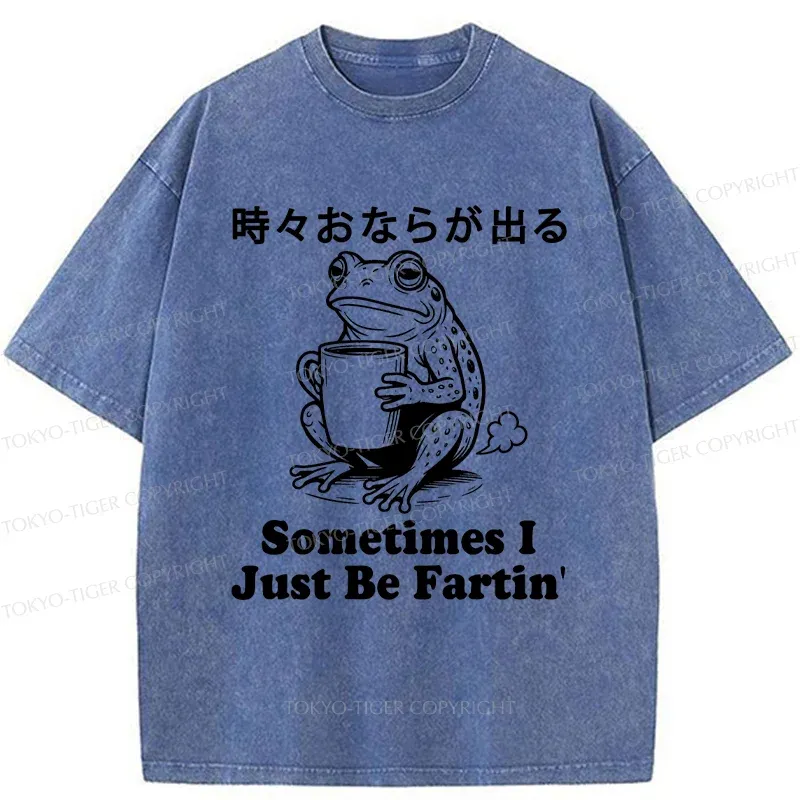Tokyo-Tiger Farting Frog Washed T-Shirt