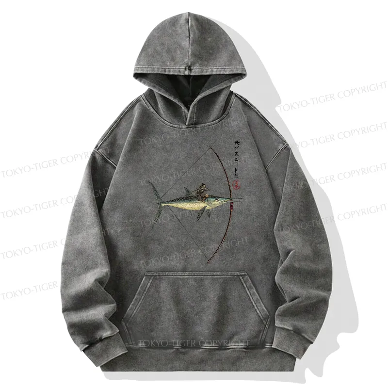 Tokyo-Tiger I Am Speed Washed Hoodie