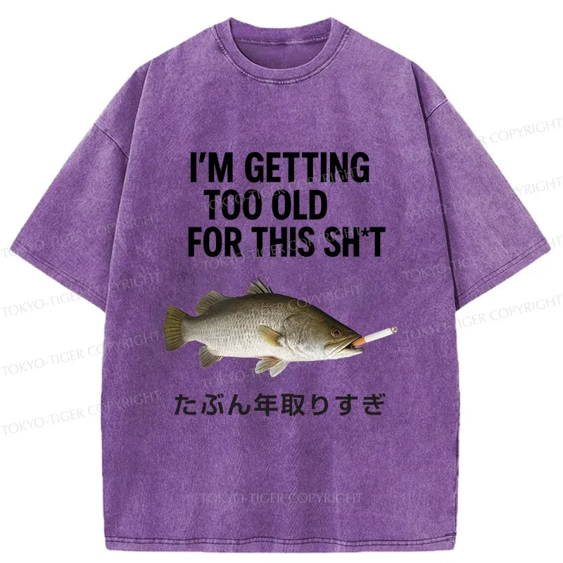 Tokyo-Tiger Smoked Fish Washed T-Shirt