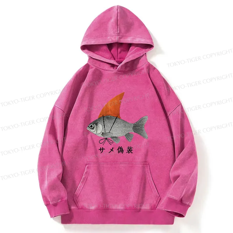 Tokyo-Tiger Fish Disguise Washed Hoodie