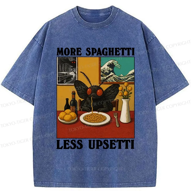 Tokyo-Tiger More Spaghetti Less Upsetti Mothman Washed T-Shirt