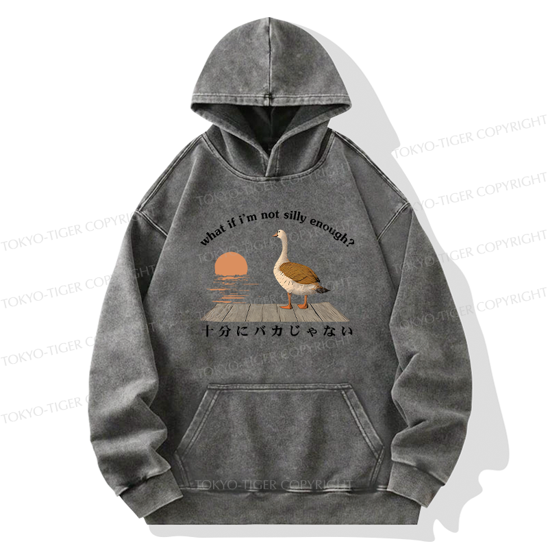 Tokyo-Tiger What If I'm Not Silly Enough Washed Hoodie