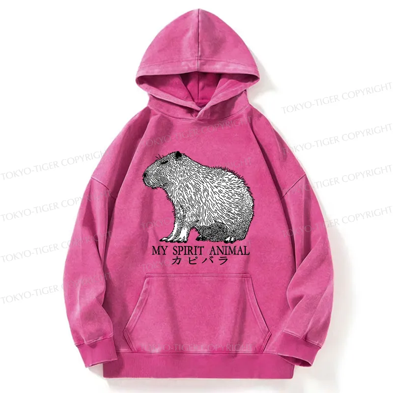 Tokyo-Tiger Capybara Spirit Washed Hoodie