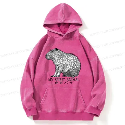Tokyo-Tiger Capybara Spirit Washed Hoodie