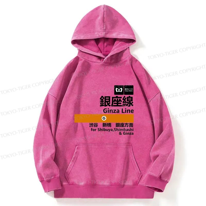 Tokyo-Tiger Ginza Line Japan Washed Hoodie