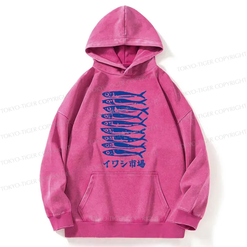 Tokyo-Tiger Sardine Market Washed Hoodie