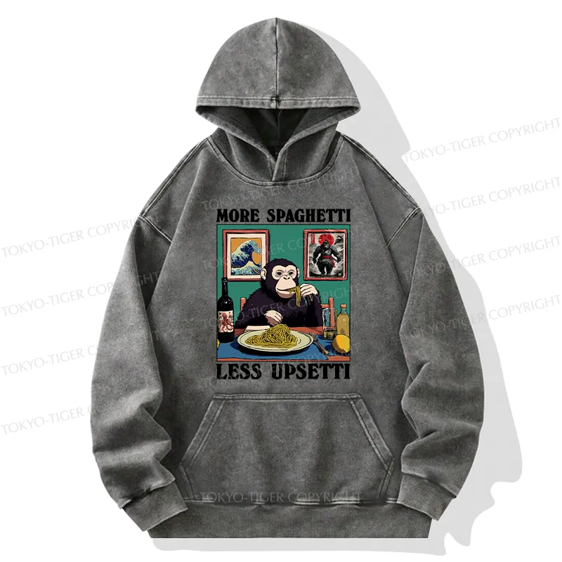 Tokyo-Tiger More Spaghetti Less Upset Bigfoot Washed Hoodie