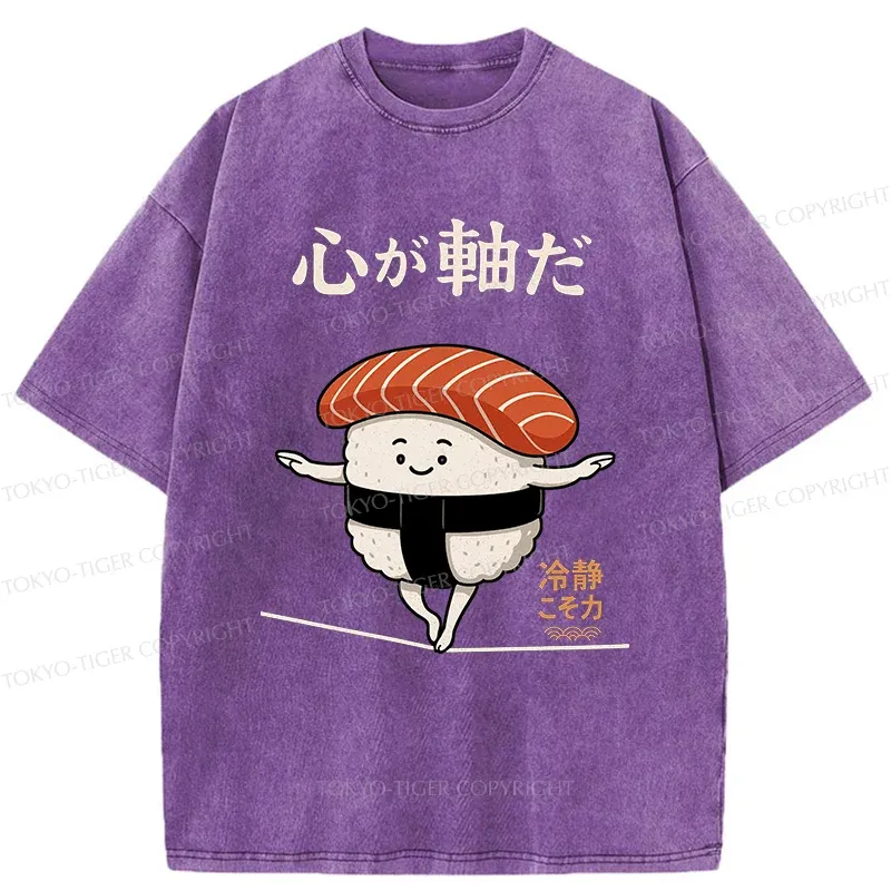 Tokyo-Tiger Calm Sushi Washed T-Shirt