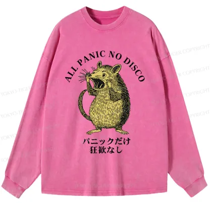 Tokyo-Tiger All Panic No Disco Washed Long Sleeve T-Shirt
