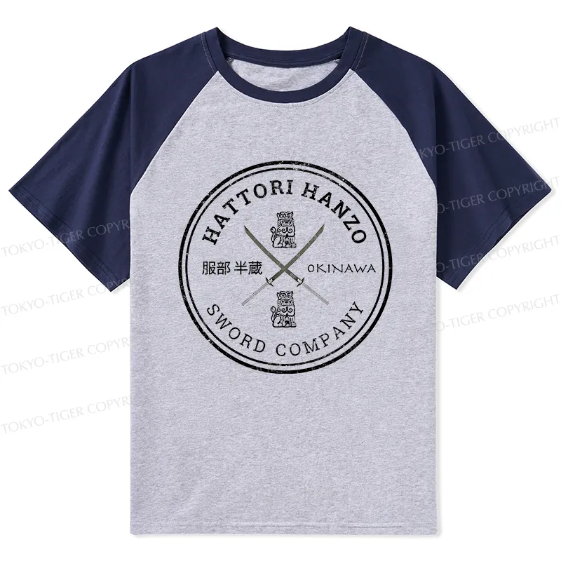 Tokyo-Tiger Hattori Hanzo Sword Company Raglan T-shirt