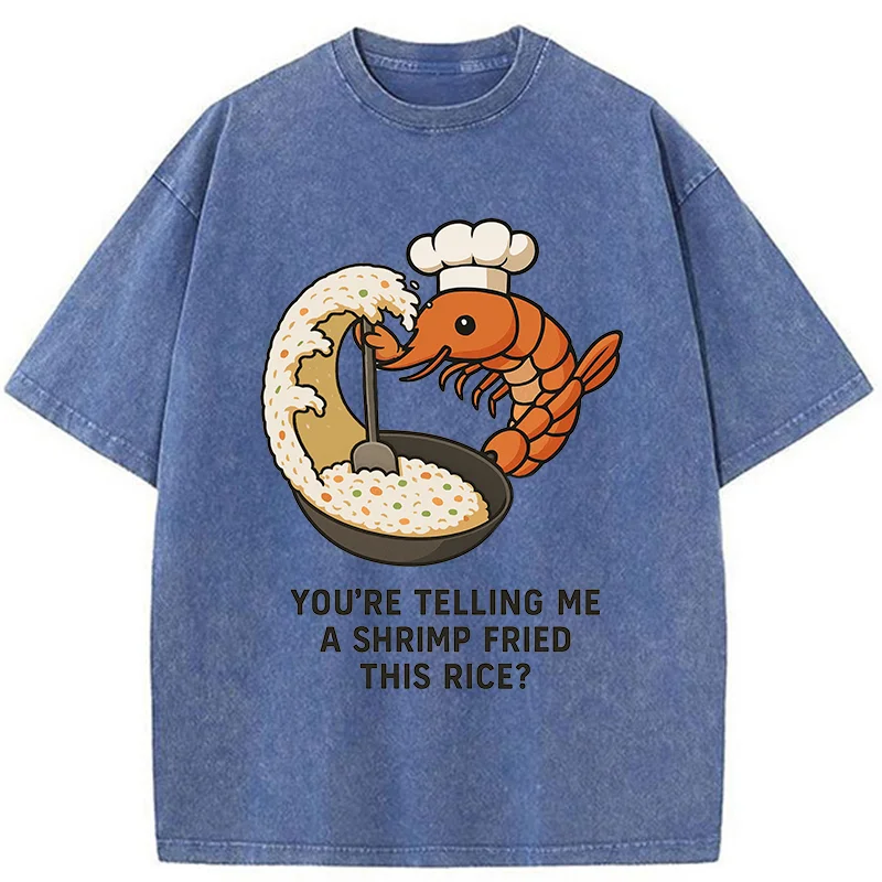 Tokyo-Tiger Shrimp Fried Rice Washed T-Shirt