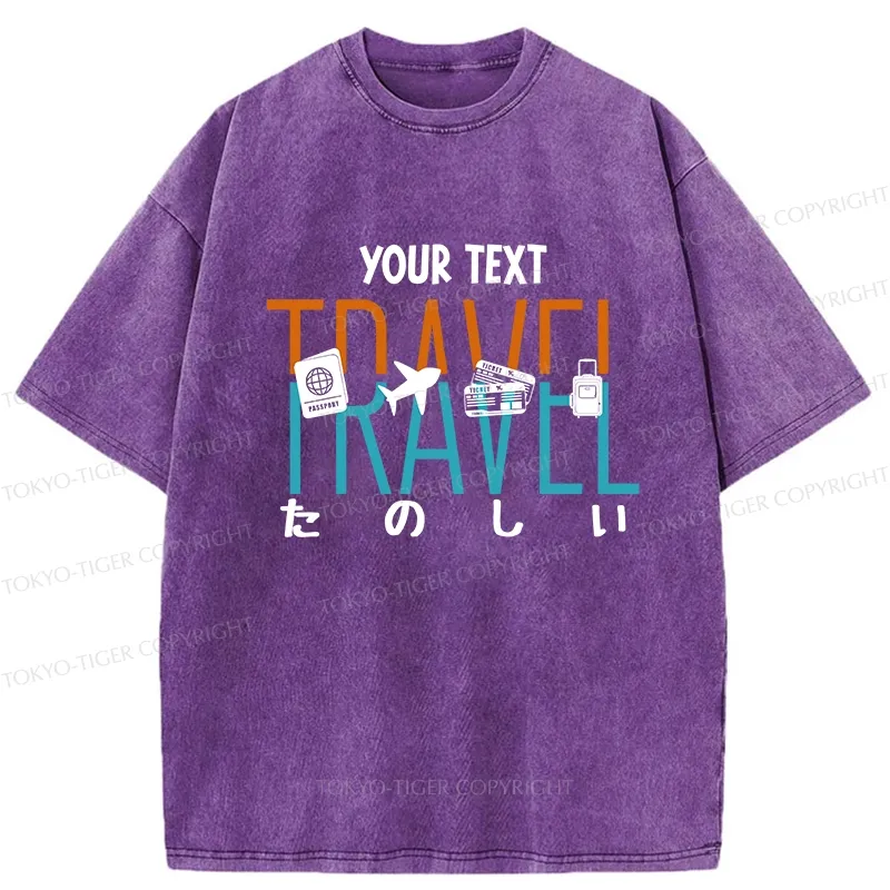 Tokyo-Tiger Your Travel Destination Washed T-Shirt