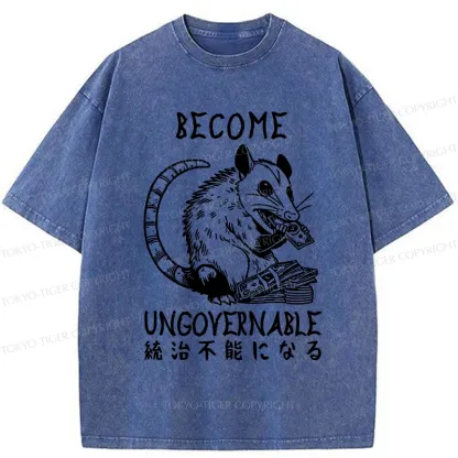 Tokyo-Tiger Ungovernable Opossum Washed T-Shirt