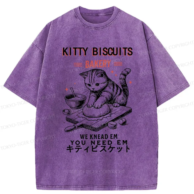 Tokyo-Tiger Cat Bakery Washed T-Shirt
