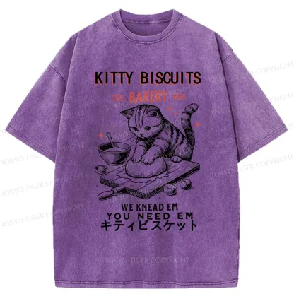 Tokyo-Tiger Cat Bakery Washed T-Shirt