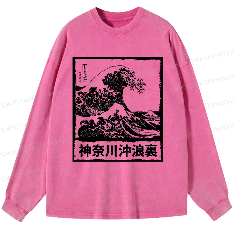 Tokyo-Tiger Legendary Wave Washed Long Sleeve T-Shirt