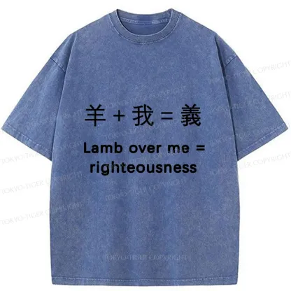 Tokyo-Tiger Constitution Of Justice Washed T-Shirt