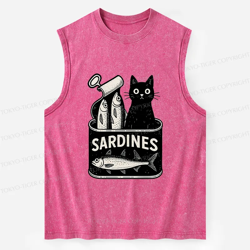 Tokyo-Tiger Cat And Canned Fish Washed Tank