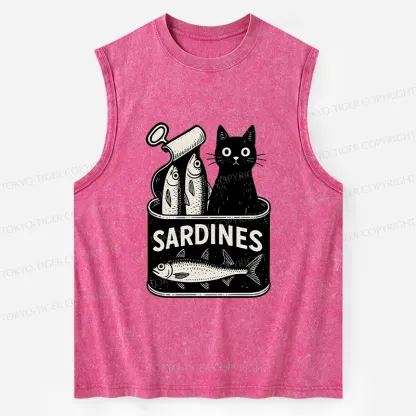 Tokyo-Tiger Cat And Canned Fish Washed Tank