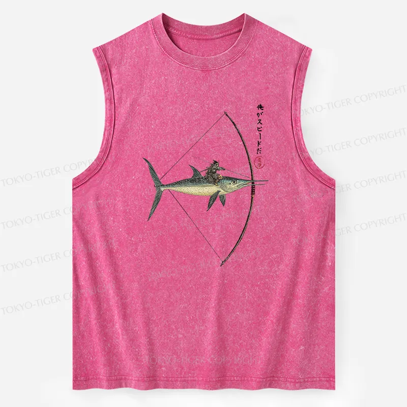 Tokyo-Tiger I Am Speed Washed Tank