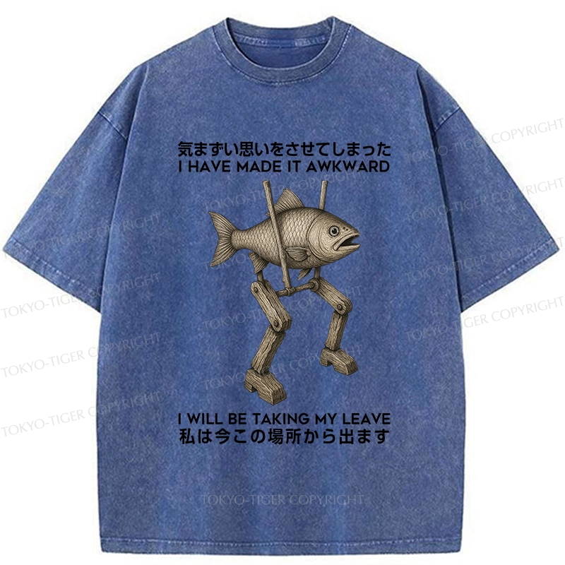 Tokyo-Tiger I Have Made It Awkward Washed T-Shirt