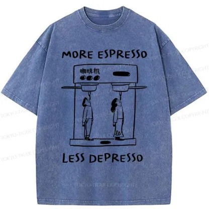 Tokyo-Tiger Automatic Coffee Machine Washed T-Shirt