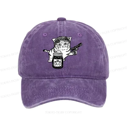 Tokyo-Tiger Strawberry Jam Cat Washed Cap