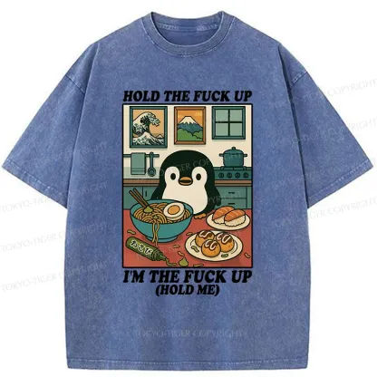 Tokyo-Tiger Troublesome Penguin Washed T-Shirt