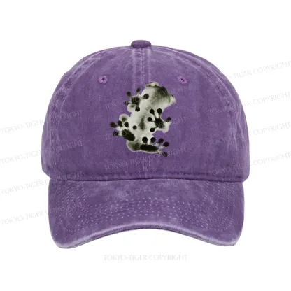 Tokyo-Tiger Ink Painting Frog Washed Cap