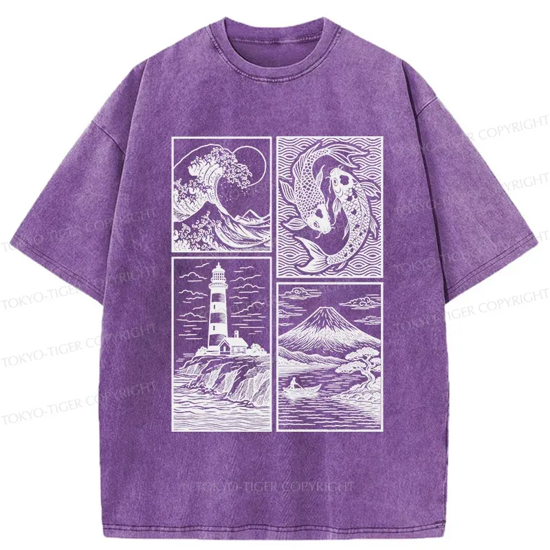 Tokyo-Tiger Japan Is Calling Me Washed T-Shirt