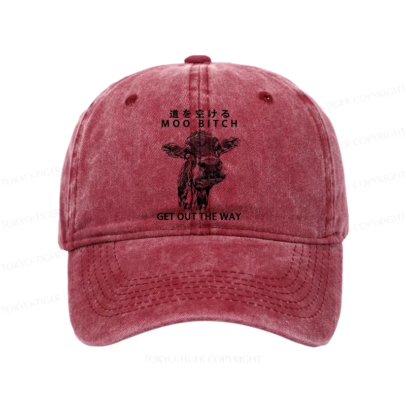 Tokyo-Tiger Funny Cow Washed Cap