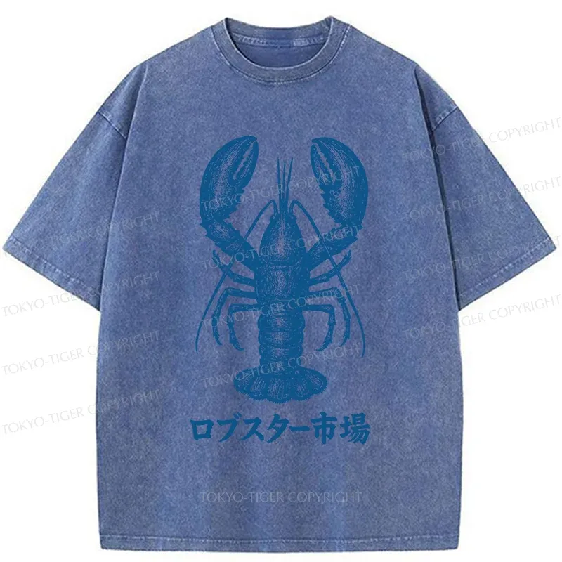 Tokyo-Tiger Lobster Market Washed T-Shirt