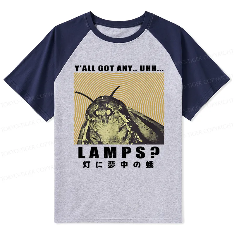Tokyo-Tiger Moth Obsessed With The Light Raglan T-shirt