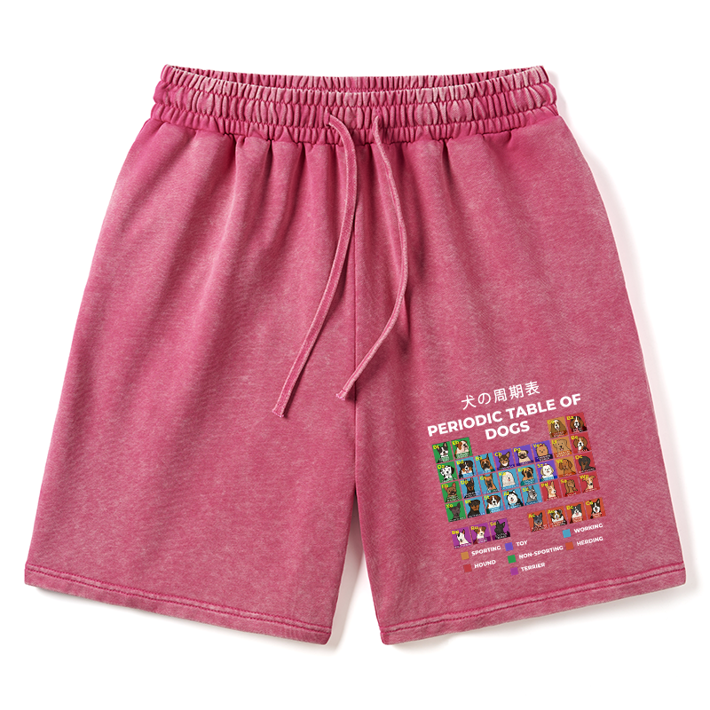 Tokyo-Tiger Periodic Table Of Dogs Washed Shorts