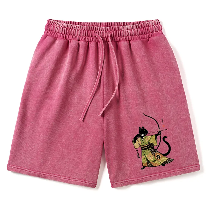 Tokyo-Tiger Japan Cat Archery Washed Shorts