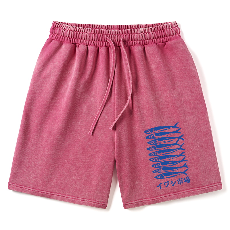 Tokyo-Tiger Sardine Market Washed Shorts