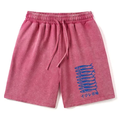 Tokyo-Tiger Sardine Market Washed Shorts
