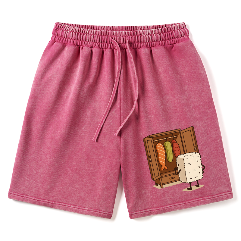 Tokyo-Tiger Sushi Pick Out Clothes Washed Shorts