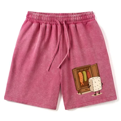 Tokyo-Tiger Sushi Pick Out Clothes Washed Shorts