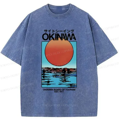 Tokyo-Tiger Setting Sun Washed T-Shirt