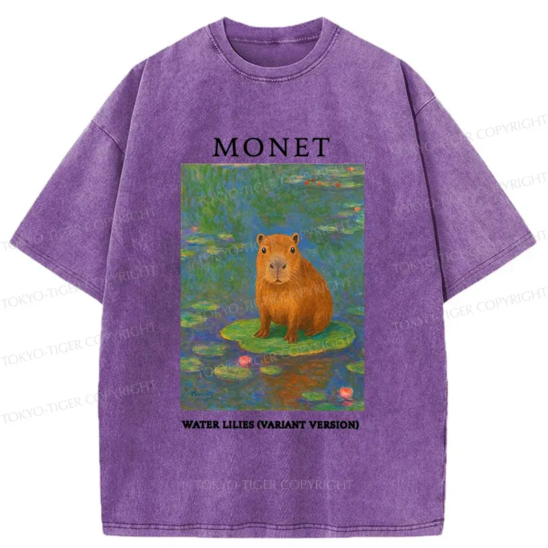 Tokyo-Tiger Monet's Capybara Washed T-Shirt