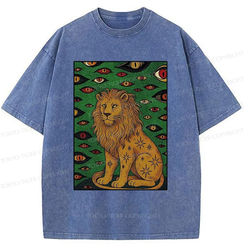 Tokyo-Tiger Mysterious Lion Washed T-Shirt