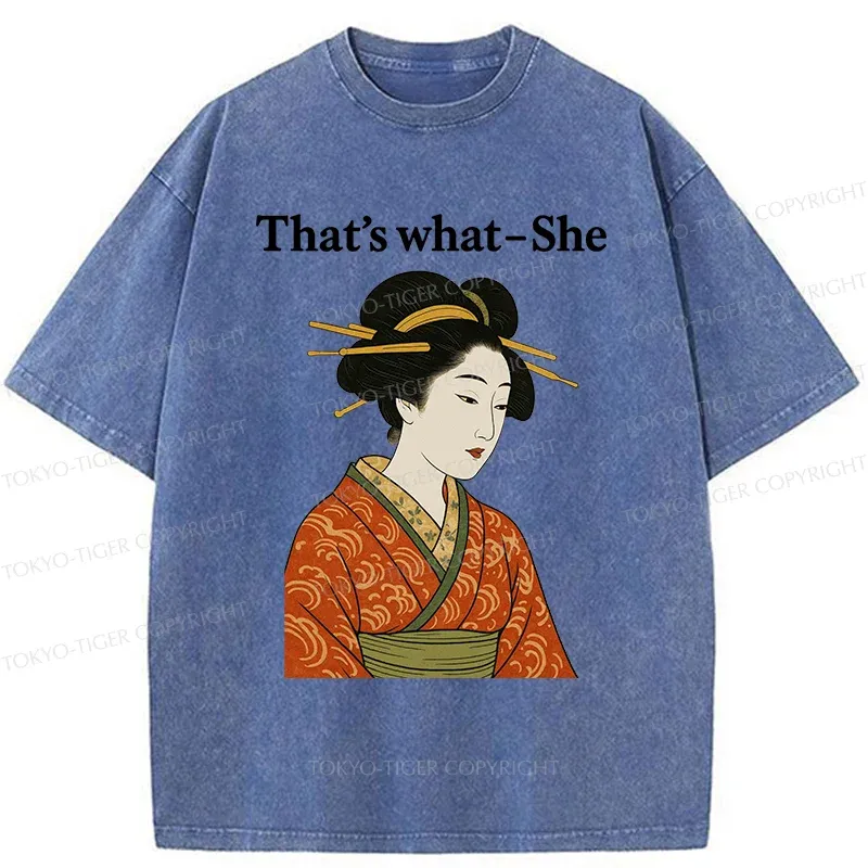 Tokyo-Tiger Geisha's Joke Washed T-Shirt